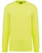 WK303 - Ecologisch uniseks T-shirt met lange mouwen Fluorescent Yellow