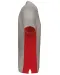 K232 - Tweekleurige piquépolo korte mouwen heren Light Grey / Red