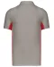 K232 - Tweekleurige piquépolo korte mouwen heren Light Grey / Red