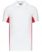 K232 - Tweekleurige piquépolo korte mouwen heren White / Red