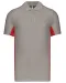 K232 - Tweekleurige piquépolo korte mouwen heren Light Grey / Red
