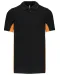 K232 - Tweekleurige piquépolo korte mouwen heren Black / Orange