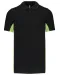 K232 - Tweekleurige piquépolo korte mouwen heren Black / Lime