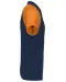 K226 - Baseballpolo Navy / Orange