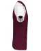 K226 - Baseballpolo Bordeaux / White