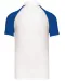 K226 - Baseballpolo White / Royal Blue