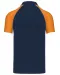 K226 - Baseballpolo Navy / Orange