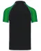 K226 - Baseballpolo Black / Green