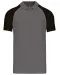 K226 - Baseballpolo Slate Grey / Black