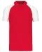 K226 - Baseballpolo Red / White