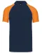 K226 - Baseballpolo Navy / Orange