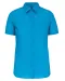 K548 - Overhemd in onderhoudsvriendelijk polykatoen-popeline korte mouwen dames Bright Turquoise
