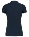 K251 - Damespolo korte mouwen Navy / Light Grey / White