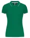 K251 - Damespolo korte mouwen Kelly green/Light grey/White