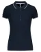 K251 - Damespolo korte mouwen Navy / Light Grey / White