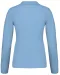 K257 - Piqué-damespolo lange mouwen Sky Blue