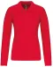 K257 - Piqué-damespolo lange mouwen Red