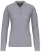 K257 - Piqué-damespolo lange mouwen Oxford Grey