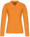 K257 - Piqué-damespolo lange mouwen Orange