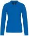 K257 - Piqué-damespolo lange mouwen Light Royal Blue