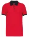 K258 - Piqué-herenpolo tweekleurig Red / Black