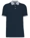 K258 - Piqué-herenpolo tweekleurig Navy / Oxford Grey