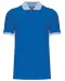 K258 - Piqué-herenpolo tweekleurig Light Royal Blue / Oxford Grey