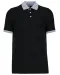 K258 - Piqué-herenpolo tweekleurig Black / Oxford Grey
