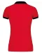 K259 - Piqué-damespolo tweekleurig Red / Black