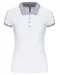 K259 - Piqué-damespolo tweekleurig White / Oxford Grey