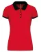 K259 - Piqué-damespolo tweekleurig Red / Black