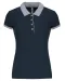 K259 - Piqué-damespolo tweekleurig Navy / Oxford Grey