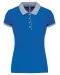 K259 - Piqué-damespolo tweekleurig Light Royal Blue / Oxford Grey