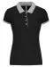 K259 - Piqué-damespolo tweekleurig Black / Oxford Grey