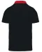 K260 - Tweekleurige herenpolo jersey Black / Red