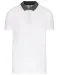 K260 - Tweekleurige herenpolo jersey White / Dark Grey Heather
