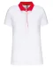 K261 - Tweekleurige damespolo jersey White / Red