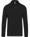 K264 - Herenpolo lange mouwen van jersey Black