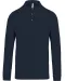 K264 - Herenpolo lange mouwen van jersey Navy