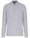 K264 - Herenpolo lange mouwen van jersey Oxford Grey