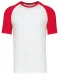 K330 - Baseball - Tweekleurig t-shirt White / Red
