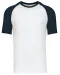 K330 - Baseball - Tweekleurig t-shirt White / Navy