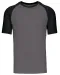 K330 - Baseball - Tweekleurig t-shirt Slate Grey / Black