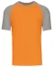 K330 - Baseball - Tweekleurig t-shirt Orange / Light Grey