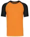 K330 - Baseball - Tweekleurig t-shirt Orange / Black