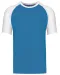 K330 - Baseball - Tweekleurig t-shirt Aqua Blue / White