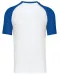 K330 - Baseball - Tweekleurig t-shirt White / Royal Blue