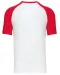 K330 - Baseball - Tweekleurig t-shirt White / Red