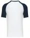 K330 - Baseball - Tweekleurig t-shirt White / Navy
