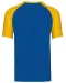 K330 - Baseball - Tweekleurig t-shirt Royal Blue / Yellow